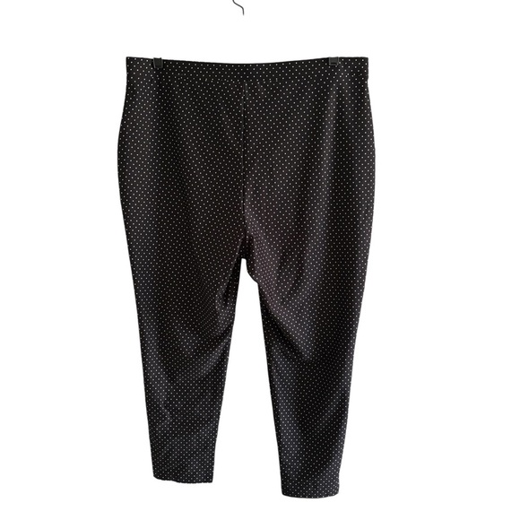 Chico’s Cropped Black Polka Dot Pants/Leggings Size 3 US XL - Picture 6 of 13